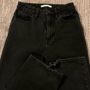 PacSun high waisted black ripped jeans.